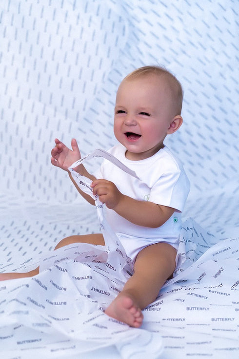 White, classic bodysuit for children